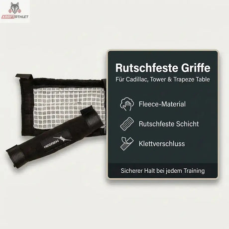 Hegren Slip Resistant Grip Handles Griffüberzüge, Grafik mit Überzug, Wäschenetz und Materialmerkmalen