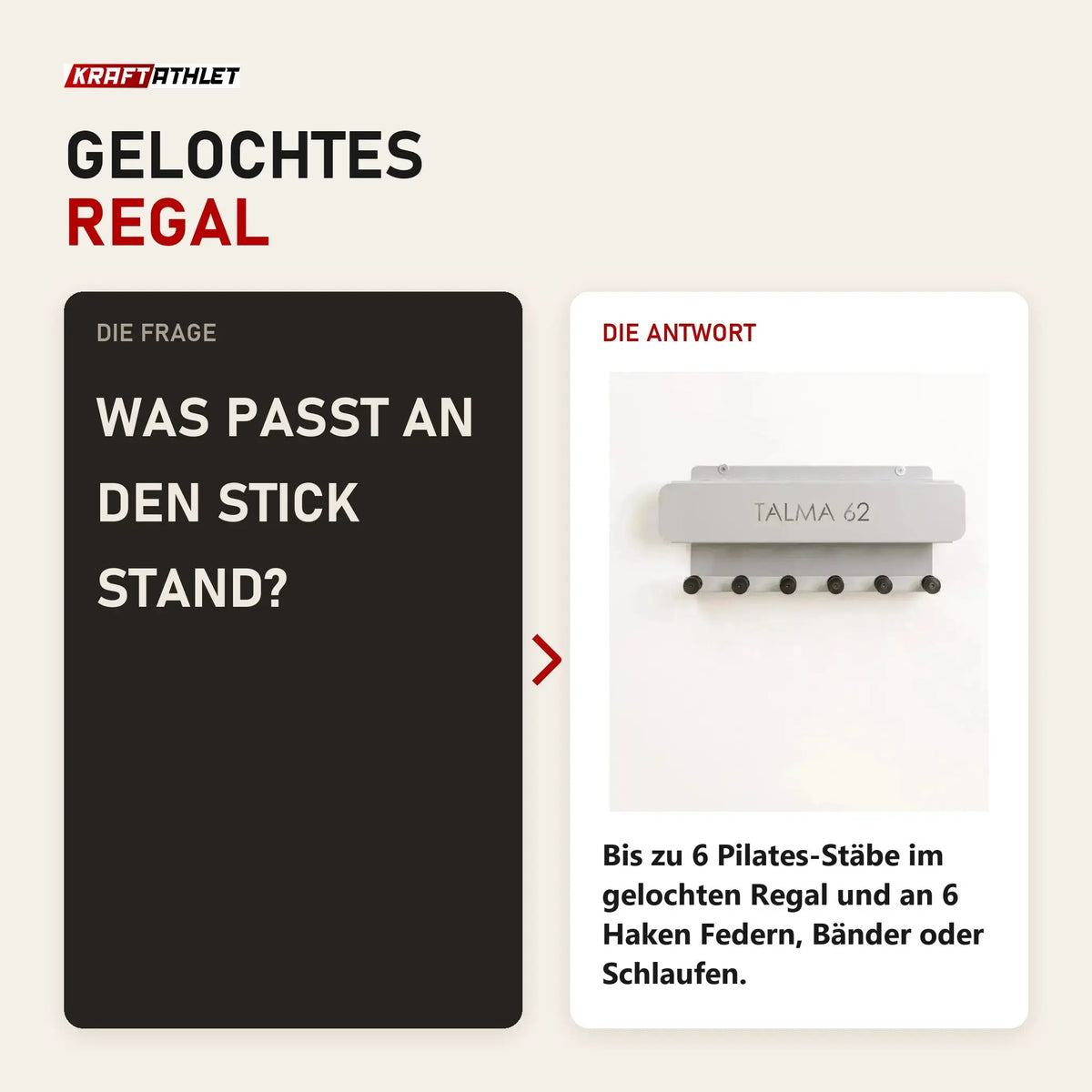Frage und Antwort zu Hegren Stick Stand Wandhalter: Was passt an den Stick Stand?
