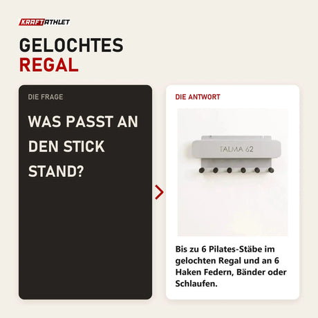 Frage und Antwort zu Hegren Stick Stand Wandhalter: Was passt an den Stick Stand?