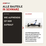 Frage und Antwort zu Hegren TALMA 62 Black Elegance Reformer: Wie aufwendig ist der Aufbau?