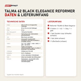 Technische Daten und Lieferumfang von Hegren TALMA 62 Black Elegance Reformer als Tabelle