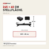 Maßbild Hegren TALMA 62 Combo: Stellfläche 245 × 60 cm, Höhe 42 cm