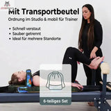 Hegren TALMA 62 Covers Collection Bezugset, Grafik zum Transportbeutel mit Trainerin am Reformer