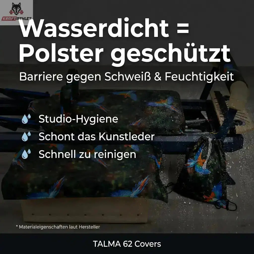 Hegren TALMA 62 Covers Collection Bezugset, Grafik zum wasserdichten Bezug über dem Polster