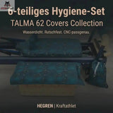 Hegren TALMA 62 Covers Collection Bezugset als Hygiene-Set, Übersicht mit Petrol-Bezügen