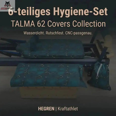 Hegren TALMA 62 Covers Collection Bezugset als Hygiene-Set, Übersicht mit Petrol-Bezügen