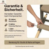 Hegren TALMA 62CH Pilates Chair – Grafik mit Detail der Federaufhängung und Hinweisen
