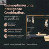 Hegren TALMA 62CR Cadillac Reformer, Grafik zur Kombination zweier Geräte auf einer Grundfläche