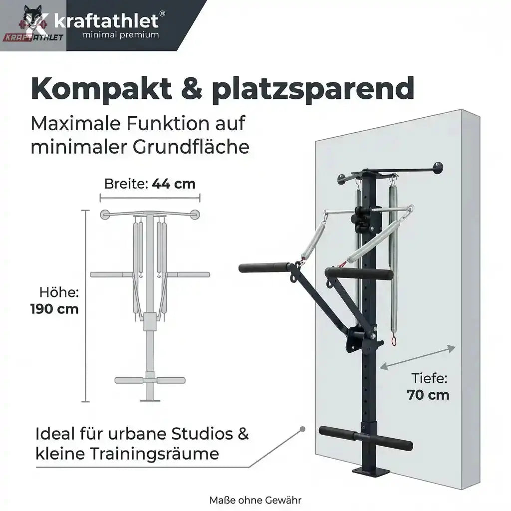 Hegren TALMA 62CT Convertible Tower: Grafik mit Maßzeichnung und montiertem Tower