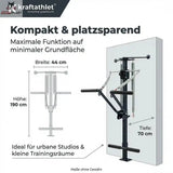 Hegren TALMA 62CT Convertible Tower: Grafik mit Maßzeichnung und montiertem Tower