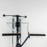 Hegren TALMA 62CT Convertible Tower: Vorderansicht mit Push-Through-Bar, Federn und Rolle