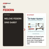 Frage und Antwort zu Hegren TALMA TRC Cadillac Trapeze: Welche Federn sind dabei?