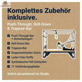 Hegren TALMA TRC Cadillac Trapeze, Grafik zum Zubehör mit Push-Through-Bar, Roll-Down-Bar und Griffen