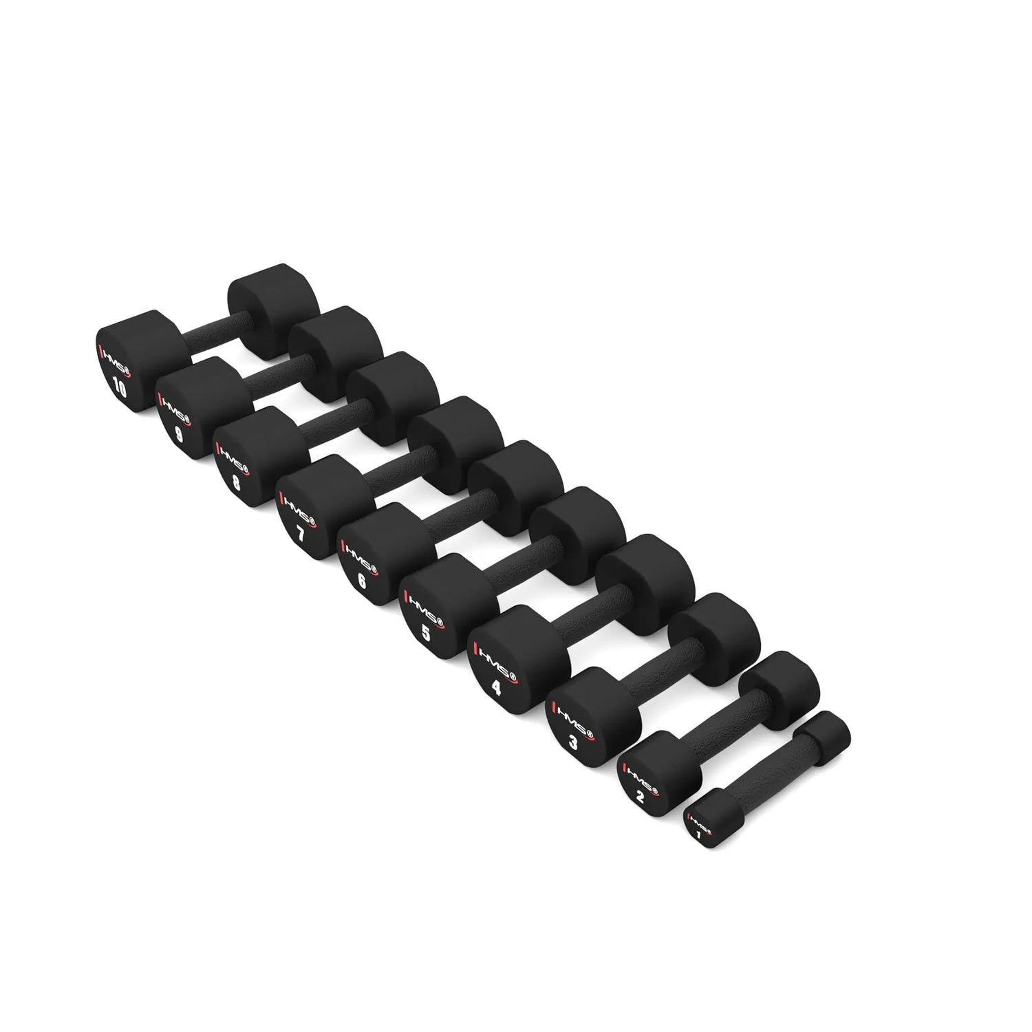 Hms Rural Polytechnic HMS HPT04 Polyurethan-Hanteln 2x4kg TPU Schwarz Stahlkern - – Kraftathlet