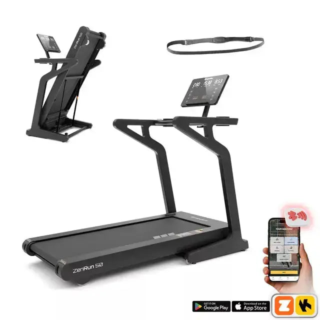 inSPORTline Folding Treadmill ZenRun 50 Incline Bluetooth Smart Trainer InSportLine