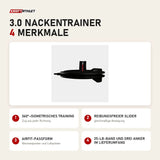 Iron Neck 3.0 Nackentrainer mit 4 Merkmalen: 360°-isometrisches Training, Reibungsfreier Slider, AirFit-Passform, 25-lb-Band und drei Anker im Lieferumfang