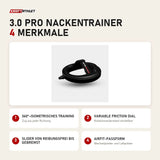 Iron Neck 3.0 Pro Nackentrainer mit 4 Merkmalen: 360°-isometrisches Training, Variable Friction Dial, Slider von reibungsfrei bis gebremst, AirFit-Passform