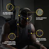 Iron Neck Alpha Harness Nackengeschirr, Marketing extreme Haltbarkeit Grafik
