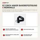 Iron Neck EZ Cinch Anker Bandbefestigung mit 4 Merkmalen: Für Rack, Pfosten und andere senkrechte Stangen, Höhe frei einstellbar, Befestigung mit D-Ring ohne Werkzeug, Passend zum Nackengeschirr