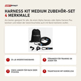 Iron Neck Harness Kit Medium Zubehör-Set mit 4 Merkmalen: 25-lb-Widerstandsband, Türanker für Training an jeder Tür, Cinch-Anker für Rack oder Pfosten, Tragetasche mit Kordelzug