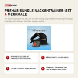 Iron Neck Prehab Bundle Nackentrainer-Set mit 4 Merkmalen: 3.0 Pro mit Variable Friction Dial, Bänder mit 5, 10 und 25 lb, Extra-leichtes Power Band, Türband, Türanker und Cinch-Anker inklusive