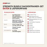 Technische Daten und Lieferumfang von Iron Neck Strength Bundle Nackentrainer-Set als Tabelle