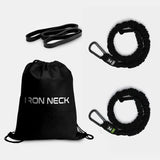 Iron Neck Strength Kit Band-Set: Turnbeutel, zwei Widerstandsbänder mit Karabinern und Loop-Bänder