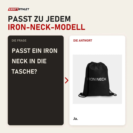 Frage und Antwort zu Iron Neck Tragetasche mit Kordelzug: Passt jedes Modell in die Tasche?