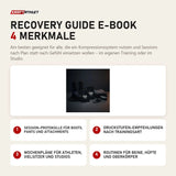 Kraftathlet Recovery Guide E-Book mit 4 Merkmalen: Session-Protokolle für Boots, Pants und Attachments, Druckstufen-Empfehlungen nach Trainingsart, Wochenpläne für Athleten, Vielsitzer und Studios, Routinen für Beine, Hüfte und Oberkörper