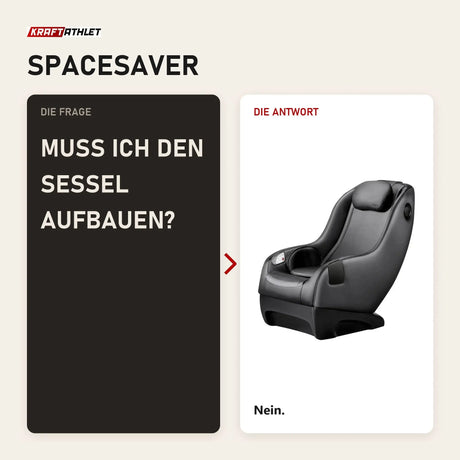 Frage und Antwort zu NAIPO Model A SpaceSaver A150 Massagesessel: Muss ich den Sessel aufbauen?