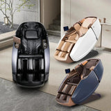 NAIPO Model L Space Capsule Massagesessel, drei Farbvarianten im Wohnraum