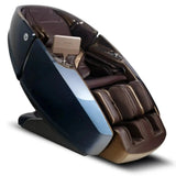 NAIPO Model L Space Capsule Massagesessel, Seitenansicht in Braun und Schwarz