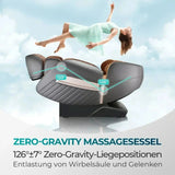 NAIPO Model P A350 Massagesessel in Liegeposition mit Hinweis auf Zero-Gravity