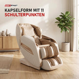 NAIPO Model P A350 Massagesessel in einem hellen Wohnzimmer