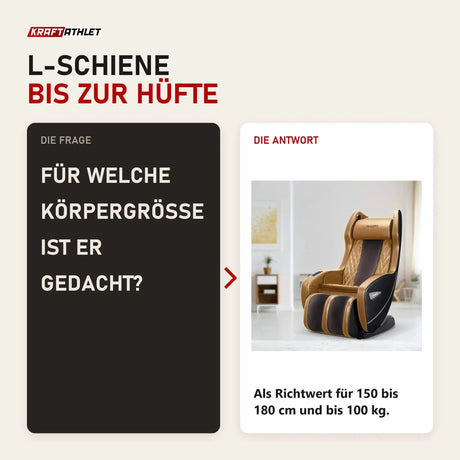 Frage und Antwort zu NAIPO Model U ClassicSwing 1900 Massagesessel: Für welche Körpergröße ist er gedacht?