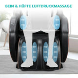 NAIPO Model U ClassicSwing 1900 Massagesessel – Grafik zur Luftdruckmassage mit Airbags an Hüfte und Beinen