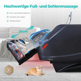 NAIPO S61 4D Massagesessel, Detail des Fußteils mit Fuß- und Sohlenmassage und Anti-Pinch-Erkennung