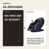 Frage und Antwort zu NAIPO S61 4D Massagesessel: Wie wird der S61 bedient?