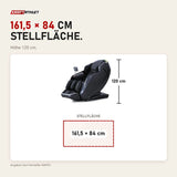 Maßbild NAIPO S61 4D Massagesessel: Stellfläche 161,5 × 84 cm, Höhe 120 cm