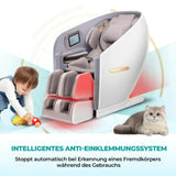 NAIPO SkySuite S80 Massagesessel, Grafik zum Einklemmschutz mit Kind und Katze