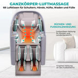 NAIPO SkySuite S80 Massagesessel, Grafik zur Luftmassage und zu den Heizzonen