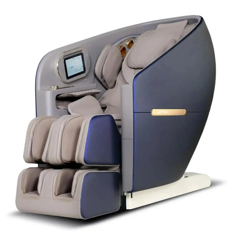NAIPO SkySuite S80 Massagesessel, Schrägansicht in Grau mit Touchscreen