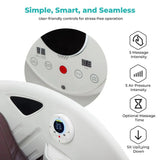 NAIPO V103 Automaten-Massagesessel: Detail des Bedienfelds mit Tasten für Intensität, Luftdruck und Zeit