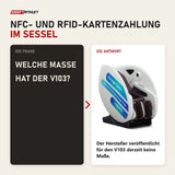 Frage und Antwort zu NAIPO V103 Automaten-Massagesessel: Welche Maße hat der V103?