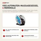 NAIPO V103 Automaten-Massagesessel mit 4 Merkmalen: NFC- und RFID-Kartenzahlung im Sessel, Ohne Kasse, Personal oder Bargeld, Massagezeit und Preis frei einstellbar, 5 Massagetechniken
