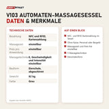 Technische Daten und Merkmale von NAIPO V103 Automaten-Massagesessel als Tabelle