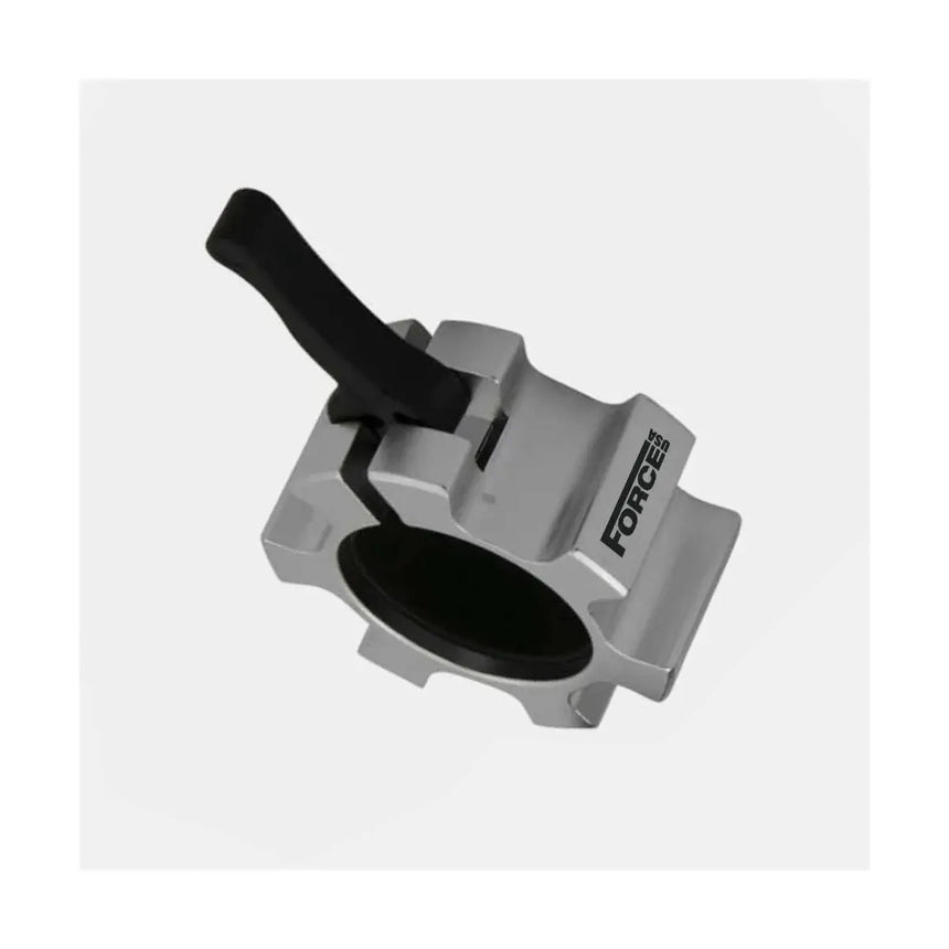 Force USA Aluminum Olympic Lock Collars – Pair of silver quick-release collars for 50mm Olympic bars.
