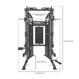 Force USA G6 All-In-One Trainer featuring power rack, Smith machine, and dual weight stacks.