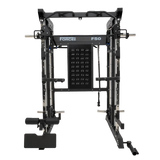 Force USA F50 V2 All-In-One Functional Trainer with multi-grip pull-up bar and integrated storage.
