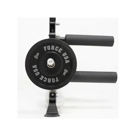 Force USA G-Series Leg Extension and Curl Attachment connected to the G-Series All-In-One Trainer.